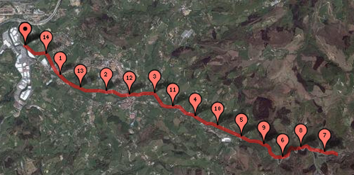 Bidegorri Oiartzun - Pincha para ver la ruta